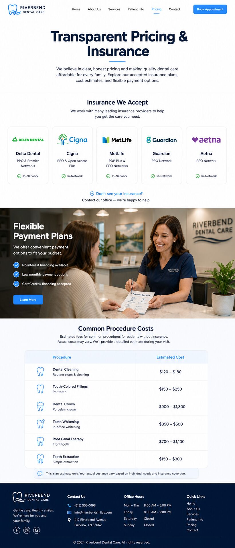 Pricing design mockup