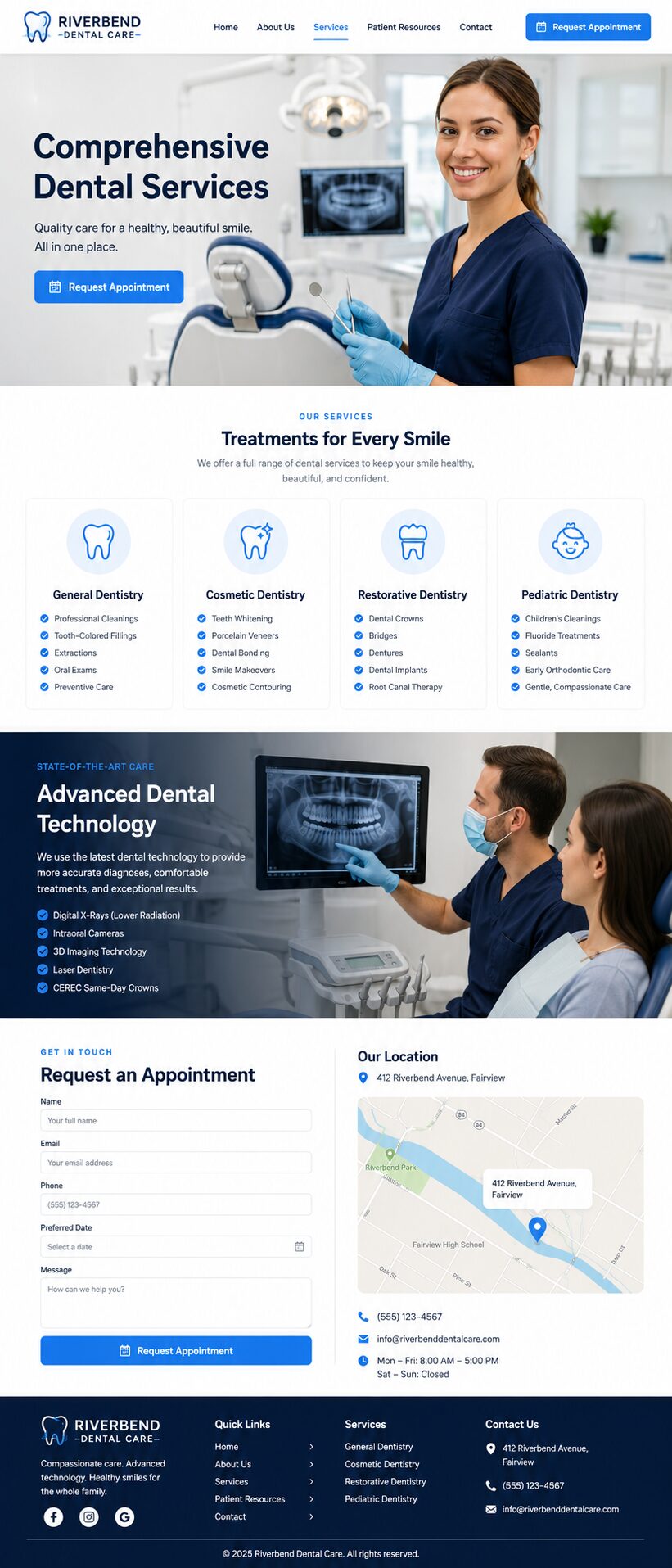 Services design mockup